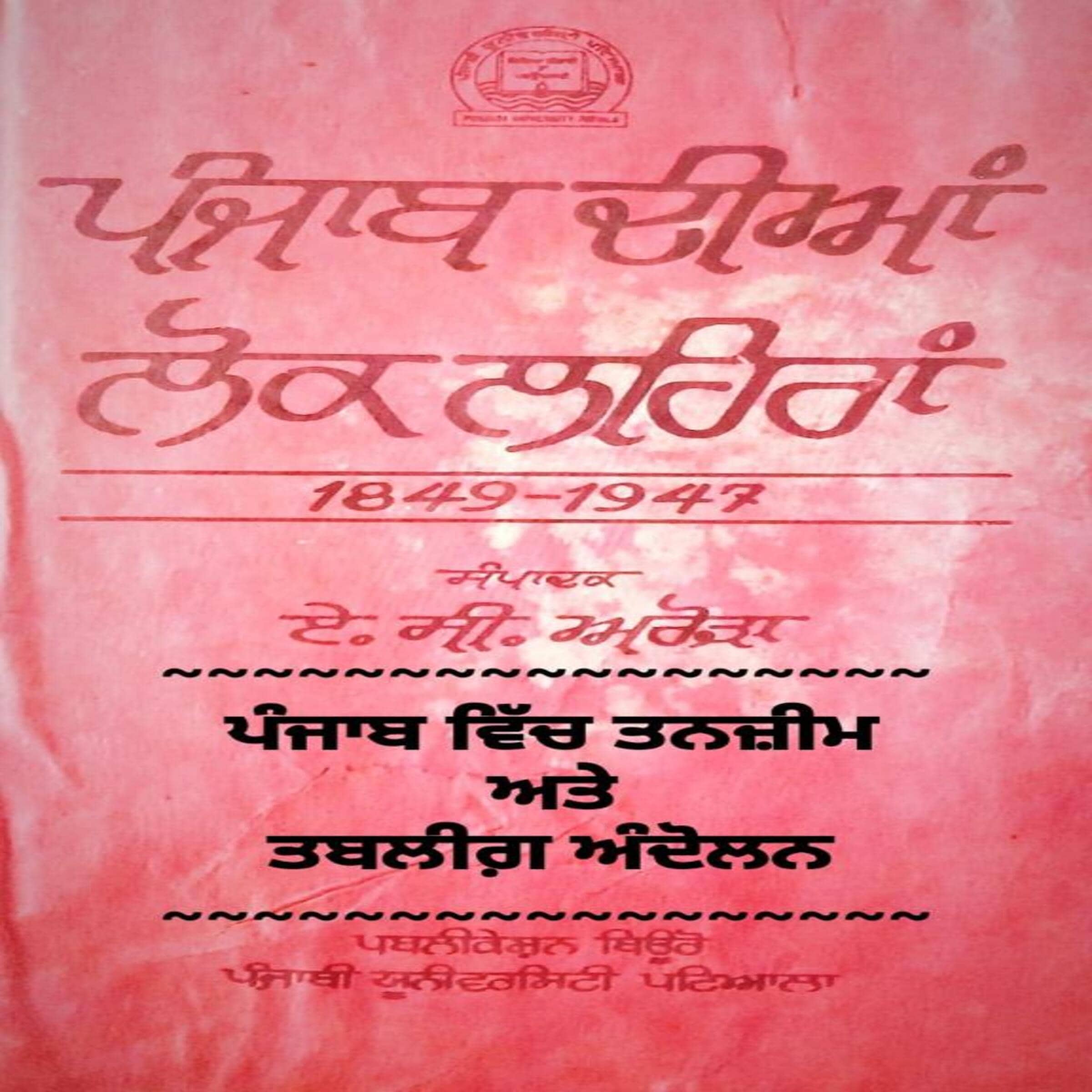 Punjab Vich Tanzeem Te Tableeg Andolen